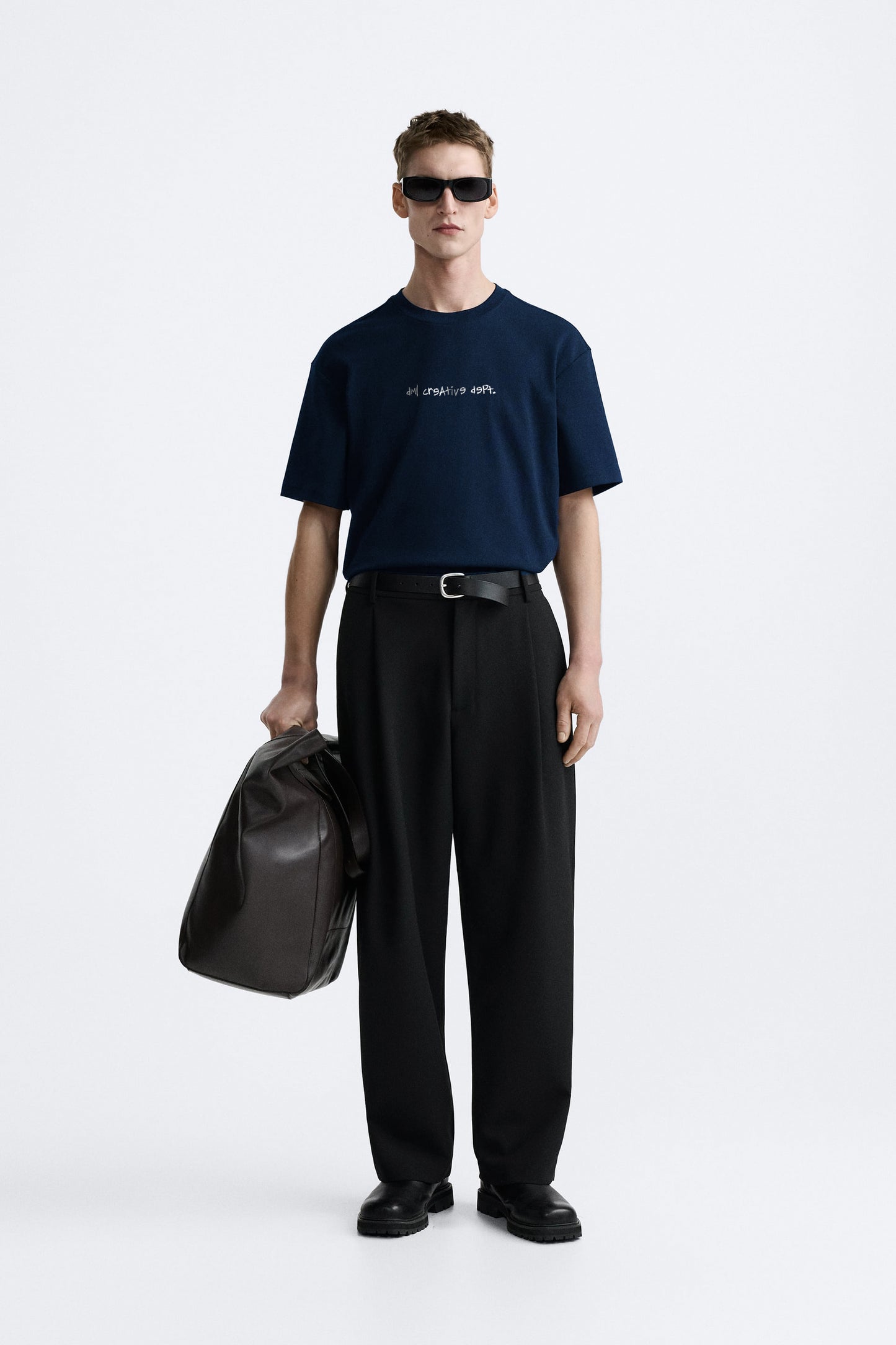 MIDNIGHT NAVY PORSCHE TSHIRT, FRENCH TERRY OVERSIZED T-SHIRT