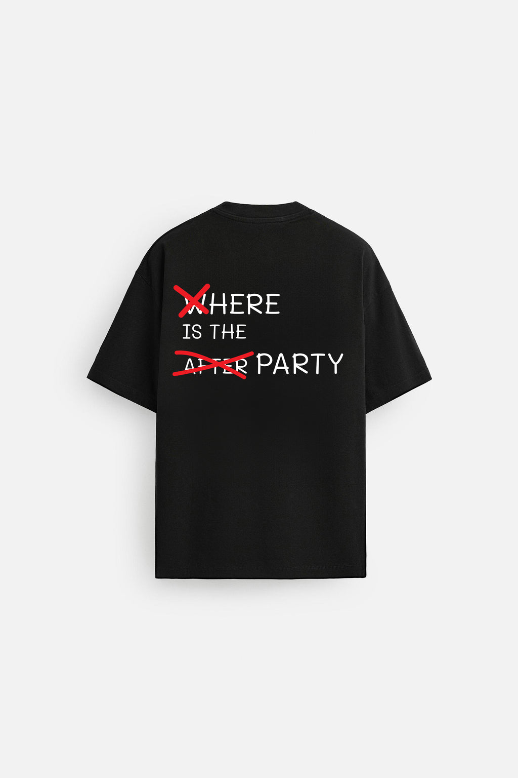 PARTY BLACK OVERSIZED TERRY TSHIRT