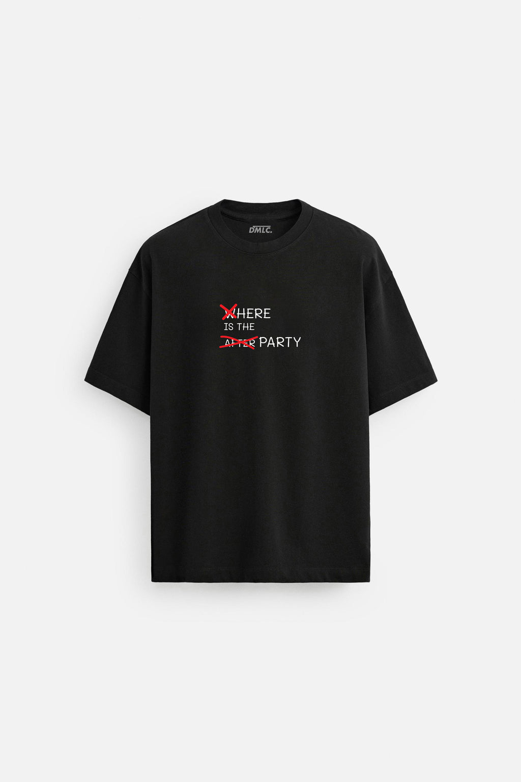 PARTY BLACK OVERSIZED TERRY TSHIRT