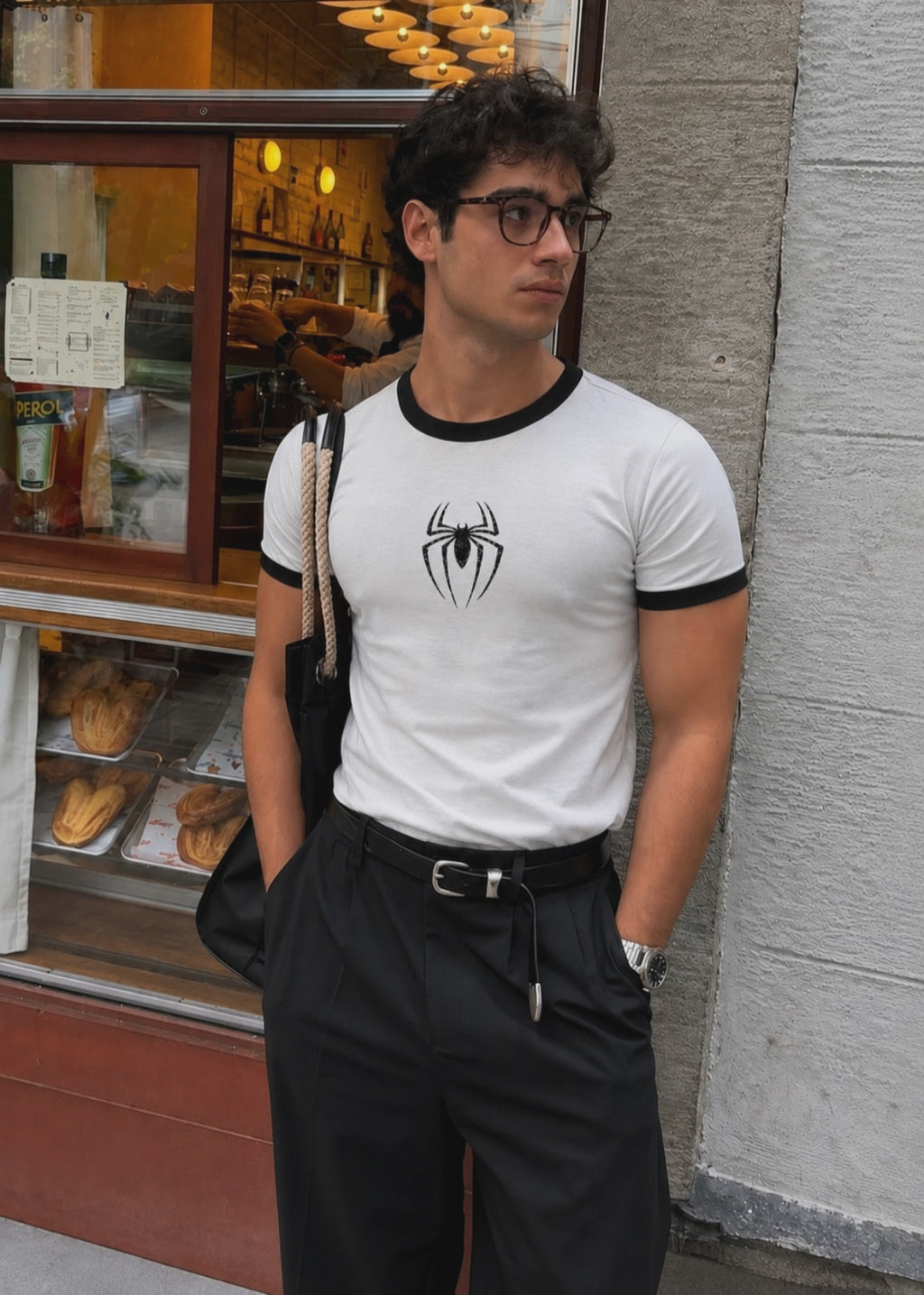 SPIDERMAN VINTAGE RINGER TSHIRT