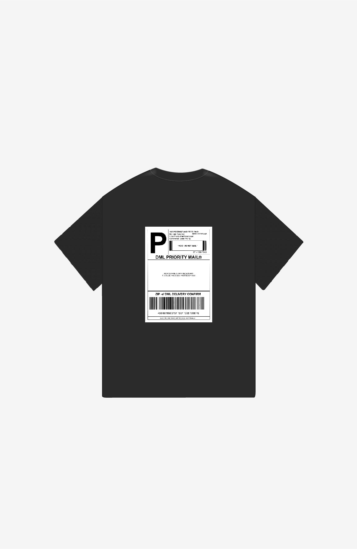 PRIORITY MAIL BLACK OVERSIZE T-SHIRT