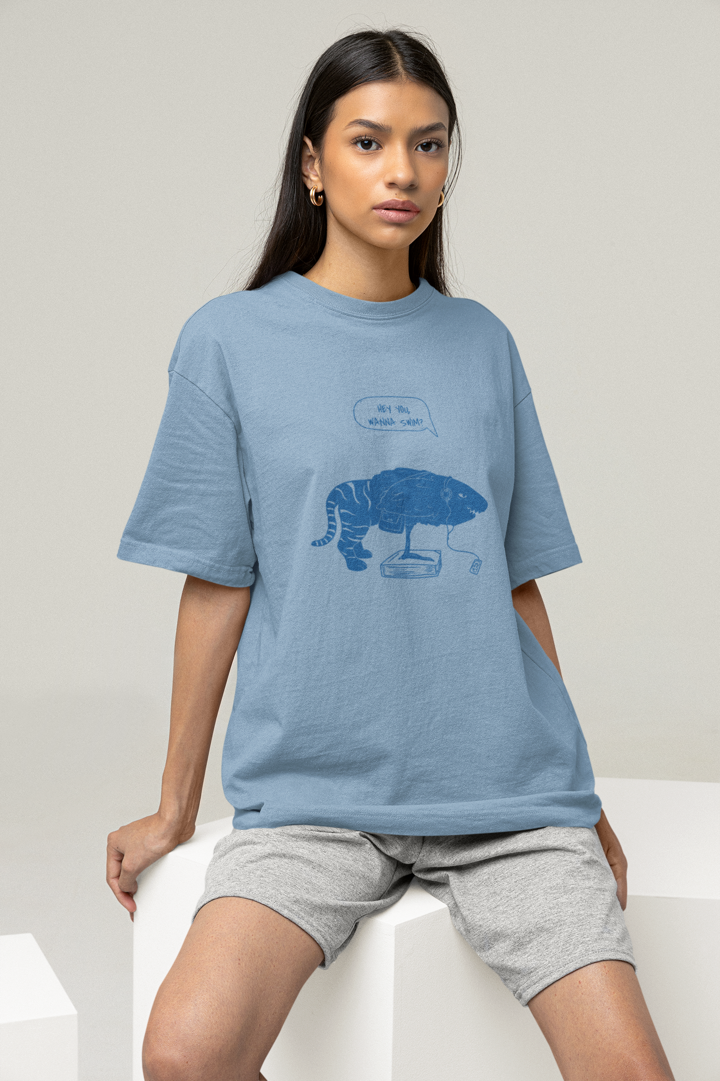 WANNA SWIM SKY OVERSIZED T-SHIRT