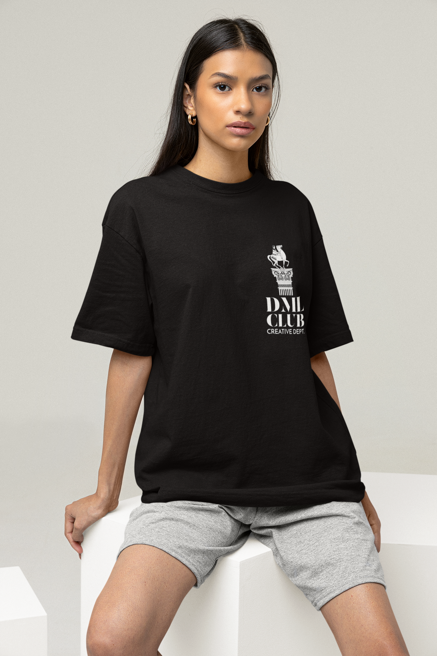 DML CLUB BLACK OVERSIZED T-SHIRT