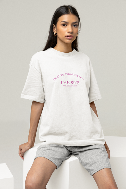 THE 90S WHITE OVERSIZED T-SHIRT