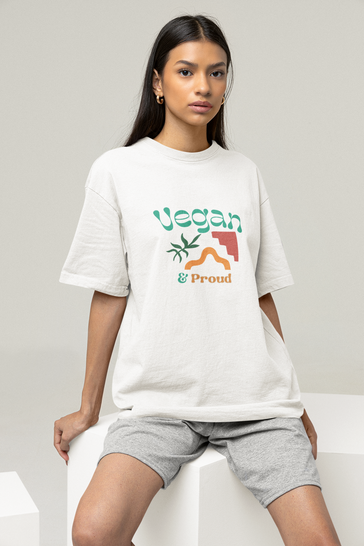 VEGAN WHITE OVERSIZED T-SHIRT