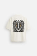 THE TIGER PEARL WHITE TERRY OVERSIZED TSHIRT