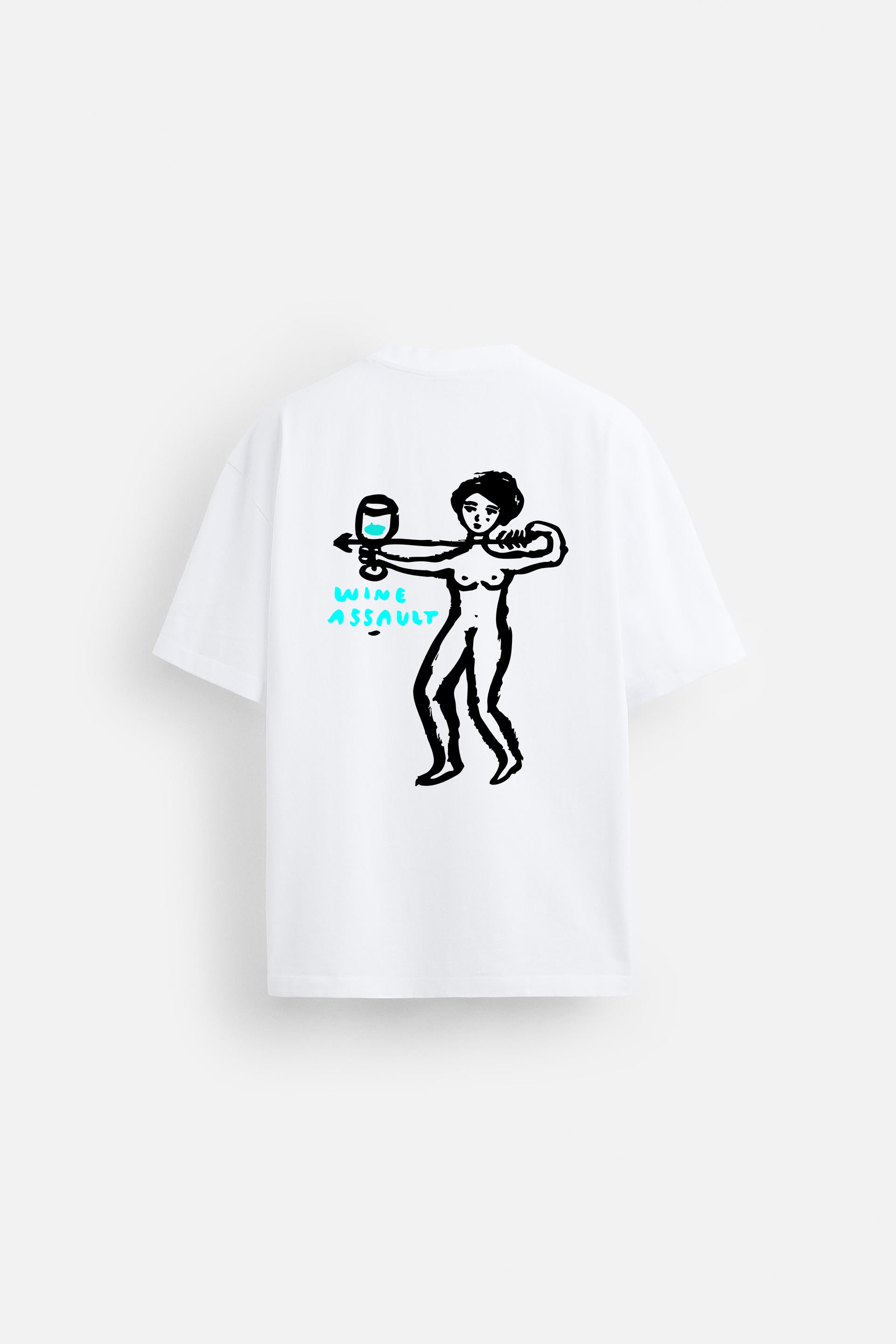 WINE ASSAULT WHITE LOOSEFIT TSHIRT