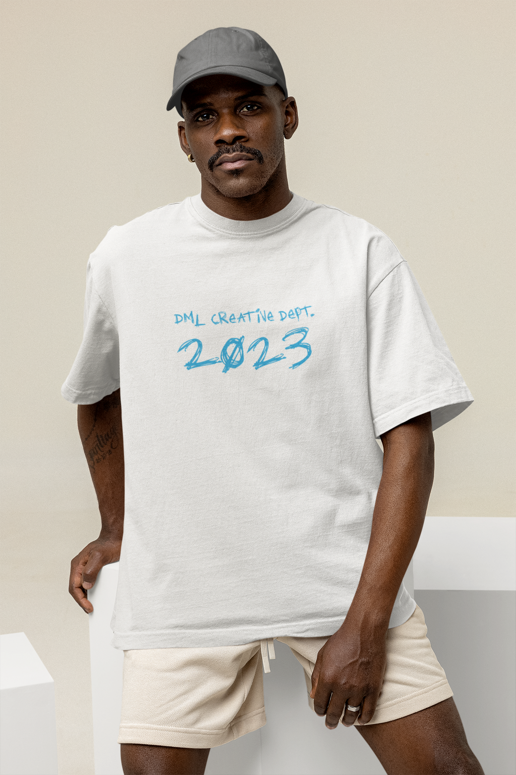 HIGH VIBRATIONS WHITE OVERSIZE T-SHIRT