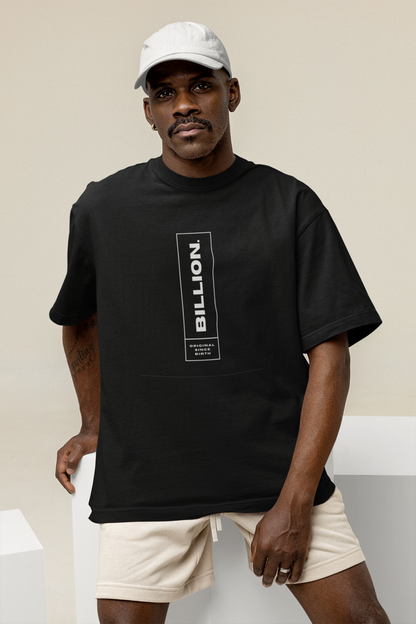 BILLION VERTICAL BLACK OVERSIZE T-SHIRT