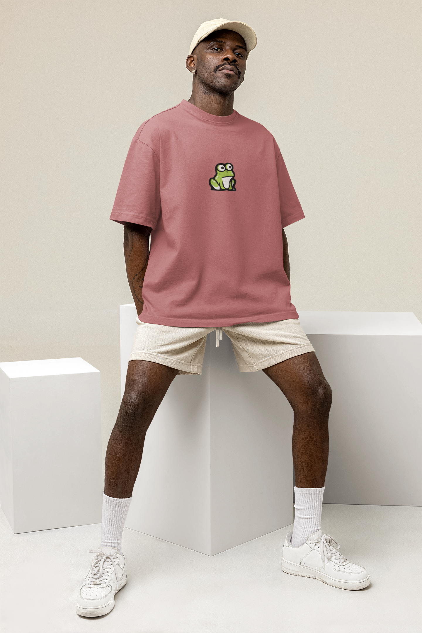 COMIC FROG RED OVERSIZE T-SHIRT